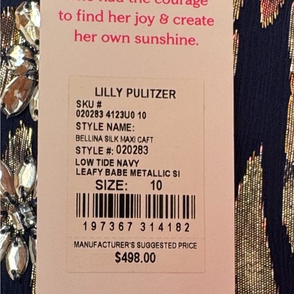 Lilly Pulitzer Bellina Silk Maxi Caftan size 10 - Picture 3 of 7